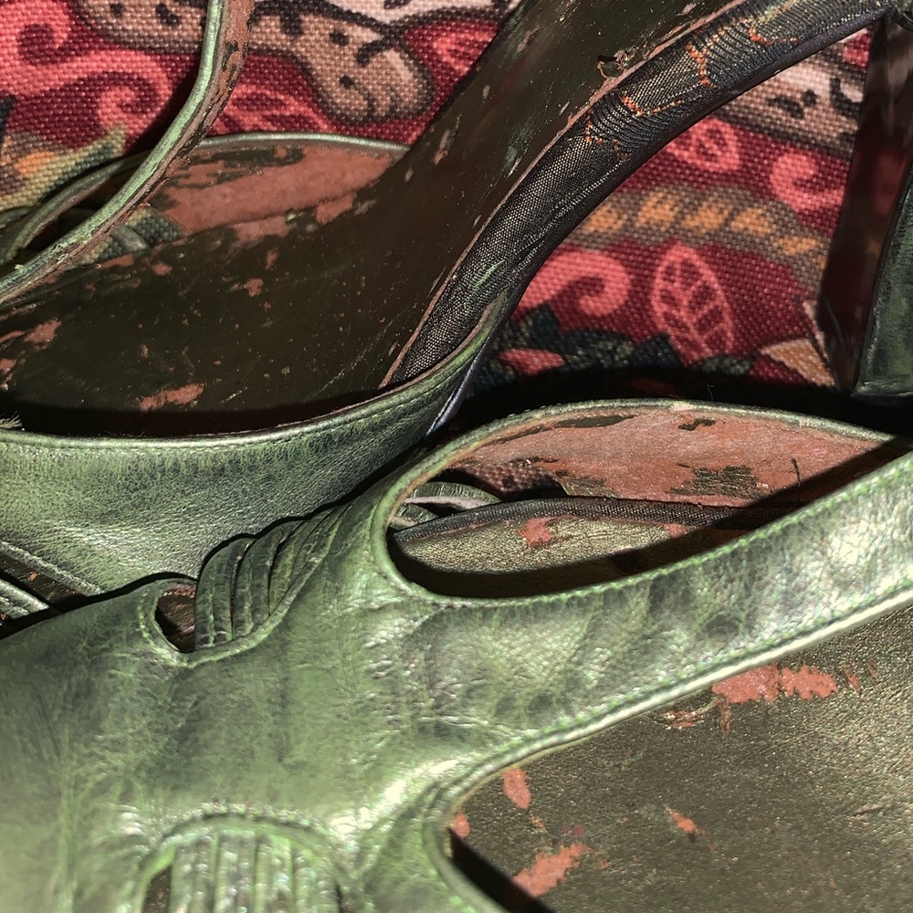 BCBGirls metallic green heels - Picture 13 of 14